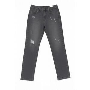 Men's Gray Skinny Slim Jeans Distressed W36 x L32 Tapered Leg Ripped